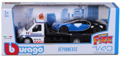 Bburago 1: 43 játékautó - Street Fire autómentő tréler és játékautó: Intervention KL57-65 (69948_1)