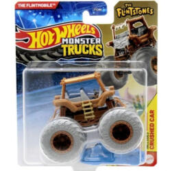 Mattel Monster Trucks játékautó kilapítható gumiautóval The Flintmobile - The Flintstones (FYJ44_JCF07)