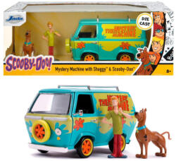 Jada Toys Scooby-Doo modellautó figurákkal - Mystery Van rejtély-járgány Bozonttal és Scooby-Doo-val (1: 24) (9331720314R00)