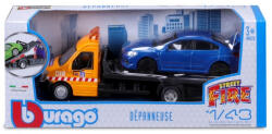 Bburago 1: 43 játékautó - Street Fire autómentő tréler kisautóval: DIR 146 (69948_2)