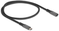 Delock USB 10 Gbps bővítő kábel USB Type-C apa - anya PD 3.0 100 W 0, 5 m szürke fém (80021) (80021) (80021)