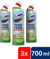 Domestos WC tisztító gél, lime fresh (3x700 ml)