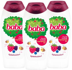 Baba Gyümölcsöskert frissítő tusfürdő bogyósgyümölcs illattal (3x400 ml) + ajándék színesceruza