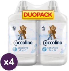 Coccolino Sensitive öblítőkoncentrátum 4x2x1700 ml (544 mosás)