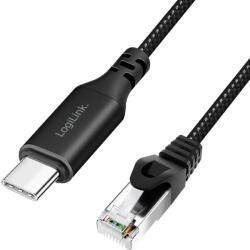 LogiLink USB 3.2 Type-C Ethernet kábel 5m fekete (CU0414) (CU0414) (CU0414)