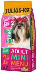 Julius-K9 hipoallergén adult száraz kutyaeledel szuka nyúl&rizs 1kg