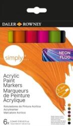 Daler-Rowney Simply Комплект акрилни маркери Neon 6 бр (<![CDATA[126300914]]>)