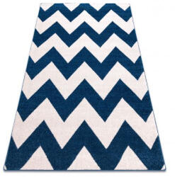 My carpet company My Carpet Company Sketch Fa66 Kék/Fehér Cikcakk 140x190 cm Szőnyeg