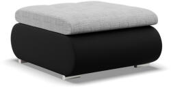 Greensite Tokio Puff, Fonott + Műbőr, Szürke - Fekete - fizz