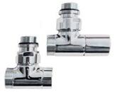 Lazzarini fürdőszoba radiátor szelep szett (előre és vissza), króm (LAZ-386059)