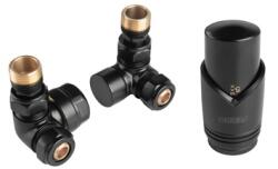 Ferro Axiális termosztát szett, fekete (FE-ZTO30BL)