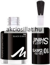 Manhattan Last & Shine körömlakk 790 Black is Black 8ml