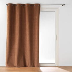 douceur d'intérieur Draperie maro din catifea 140x260 cm Olympe - douceur d'intérieur