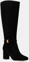 Lauren Ralph Lauren csizma velúrból Kellie Tl Hl fekete, magassarkú, 802967843001 - fekete Női 35.5