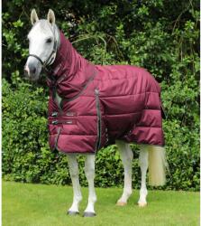 Premier Equine Lóistálló takaró nyakmelegítővel Premier Equine Hydra 350g 183 CM barna|vörös