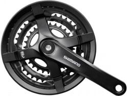 Shimano Tourney FC-TY501 négyszögtengelyes trekking hajtómű 28-38-48T, 175 mm, alumínium, LV, fekete