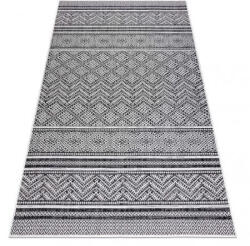 My carpet company kft My Carpet Company Fonott Sizal Sion Cikcakk, Gyémánt Boho 22168 Lapos Szövött Fekete/Ecru 120x170 cm Szőnyeg