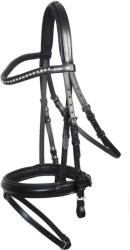 Schockemöhle Berlin kombinált orrvédős zablakészlet nagyló fekete|szürke