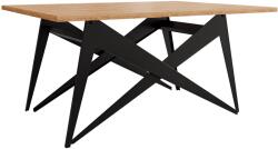  Kihajtható dohányzóasztal Oswego 150 (Kézműves aranytölgy + Fekete)