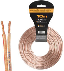 Libox Kabel głośnikowy 2x1, 50mm LB0008-10 audio kábel 10 M Átlátszó (LB0008-10)