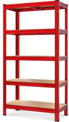 Monzana HEAVY nagy teherbírású polc, max. 875kg, 180×90×40cm, piros Monzana