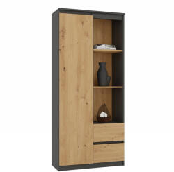  Könyvespolc Mandeville 182 (Antracit + Artisan tölgy)