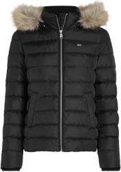 Tommy Jeans Яке Tommy Jeans Women's Essential Quilted Wind Resistant Faux Fur Hood RDS Down Short Puffer Jacket - Black