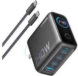 Anker Hálózati Töltő, 3xUSB-C 1xUSB-A 140W, sötétszürke, EU - B2697GZ1 (B2697GZ1) - compzone