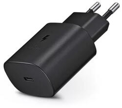 SMG MOB Samsung gyári USB hálózati töltő adapter TypeC bemenet 25W EPTA800EBE PD. 3.0 Super Fast Charging fekete ECO csom (SA800695)