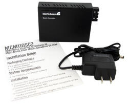 StarTech. com MCM110SC2 hálózati média konverter 100 Mbit/s 1310 nm Multi-mode Fekete (MCM110SC2EU)