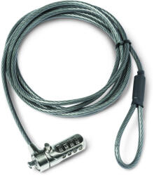 DICOTA D30885 kábelzár Fekete, Rozsdamentes acél 2 M (D30885)