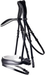 Schockemöhle Stanford anatómiai lovas kantár XFS fehér|fekete
