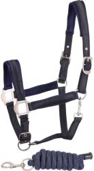 Harrys Horse Harry's Horse szatén felkötő és pórázkötél szett COB kék