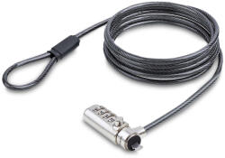 StarTech. com SNBLC4D-LAPTOP-LOCK kábelzár Fekete, Ezüst 2 M (SNBLC4D-LAPTOP-LOCK)