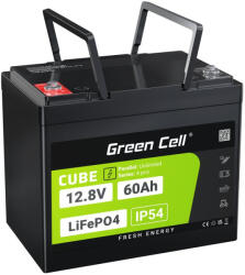 Green Cell LFPGC12V60AH Lítium-vas-foszfát (LiFePo4) 12, 8 V 60 Ah (LFPGC12V60AH)