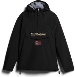 Napapijri Men's Rainforest Water Resistant Hooded Long Sleeve Rain Anorak - Black