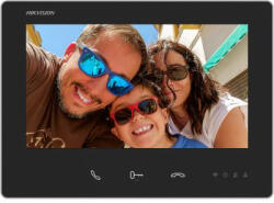 Hikvision DS-KH7300EY-WTE2/White videós kaputelefon 17, 8 cm (7") Fekete (DS-KH7300EY-WTE2(B))