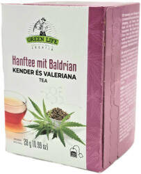 Green Life Kender és valeriana tea 20 filter Hemp Tea with Valerian Root - paleocentrum
