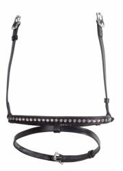 KARLSLUND Kristálysoros kombinált orrszíj ló számára Karlslund Kombi fehér|fekete