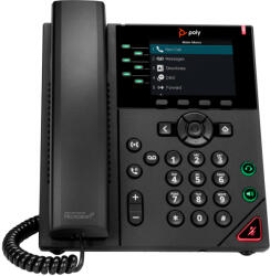 HP VVX 350 6-Line IP Phone and PoE-enabled Fekete 6 sorok LED (89B68AA)