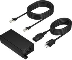 HP Poly PoE++ 65W 2.5G Adapter with 3.66m CAT6A Cable and Power Cord Fekete (B5NH6AA#ABB)