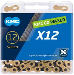 KMC Lánc KMC X12 Waxed - Ti-N sárga