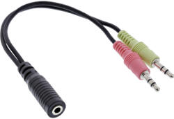 InLine 99312I audio kábel 0, 15 M 2 x 3.5mm 3.5mm Fekete (99312I)