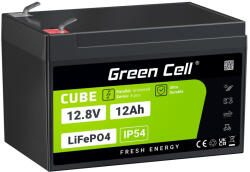 Green Cell LFPGC12V12AH Lítium-vas-foszfát (LiFePo4) 12, 8 V 12 Ah (LFPGC12V12AH)