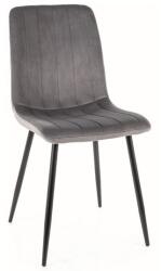 SIGNAL MEBLE Étkezőszék ALAN Velvet Szín: Szürke / Bluvel 14 (ALANVCSZ)