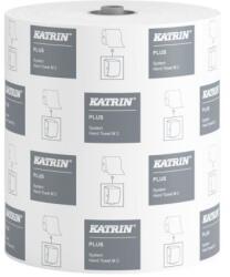 Katrin Plus rendszerű papírtörlő tekercsben, 2 rétegű, fehér, 150 m-es tekercs, cellulóz, 6 db