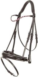 Imperial Riding Kombinált orrszíj lovagló zablával Imperial Riding Di Layla 147 CM fekete|rózsaszín