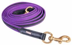 KARLSLUND Hosszú zablás kötél ló számára fonott gumiból Karlslund 250 CM lila