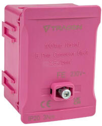 Tracon Fővezetéki sorozatkapocs, plombálható, rózsaszín (FSK35R)