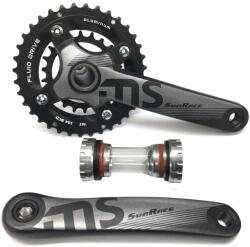 SUNRACE Beépített alumínium hajtómű menetes csapággyal Sunrace Ms10 10V 36/22 T fekete